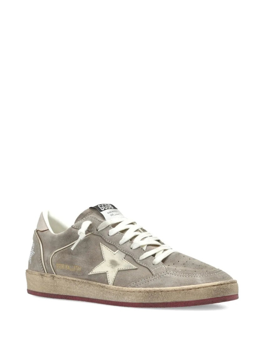Golden Goose Light Beige Suede Sneakers With Star Detail