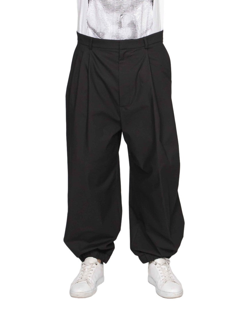Moschino Exaggerated Silhouette High-Waist Wide-Leg Pants