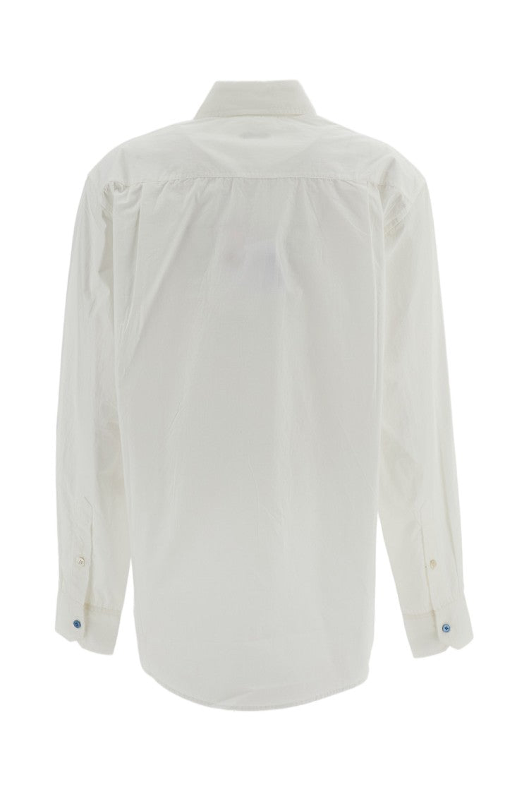 Bode New York White Button Jar Tuxedo Cotton Shirt