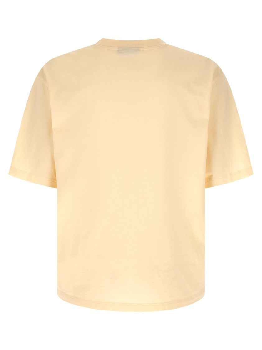 Dsquared2 Asymmetric Hem Cotton Jersey T-Shirt With Graphic Map Print