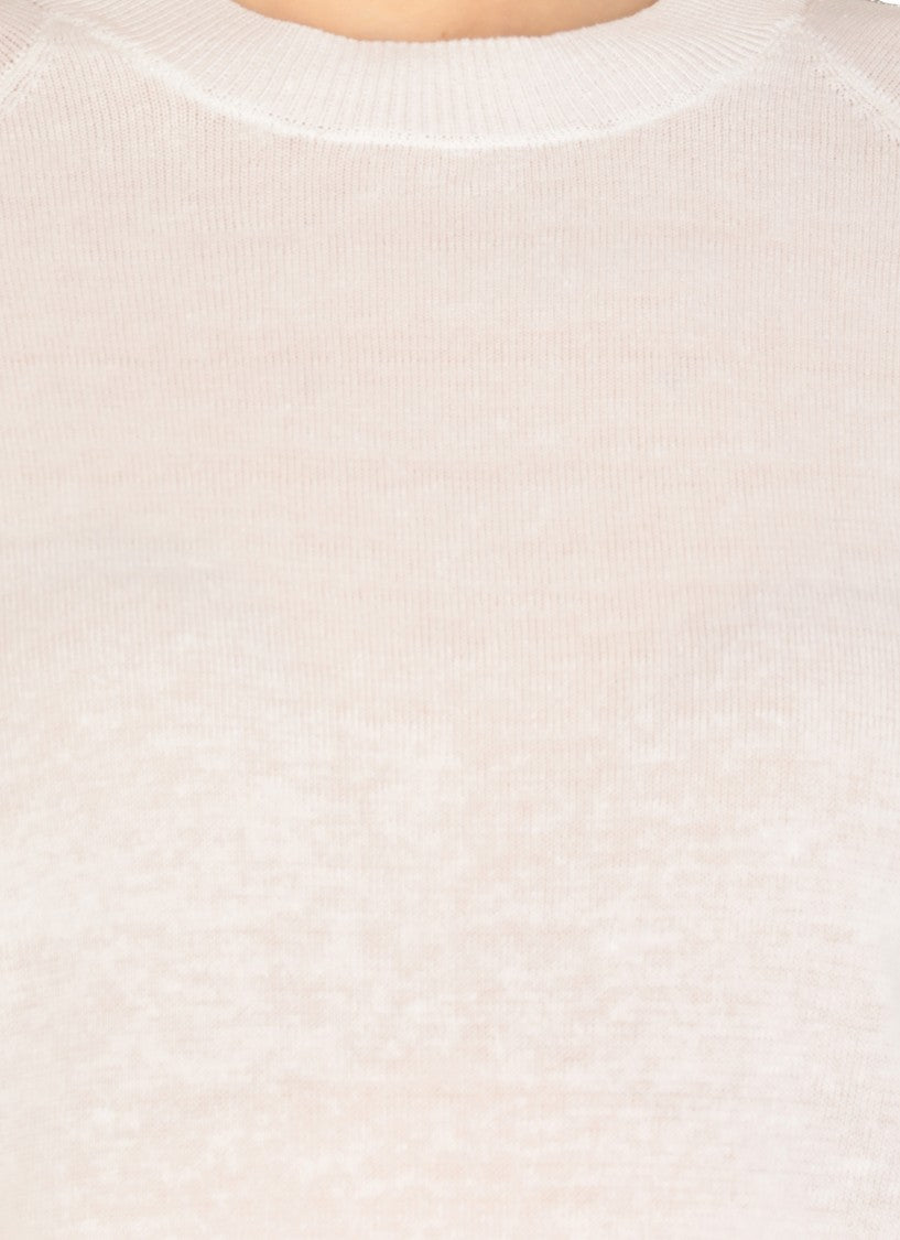 Peserico White Linen And Cotton Sweater