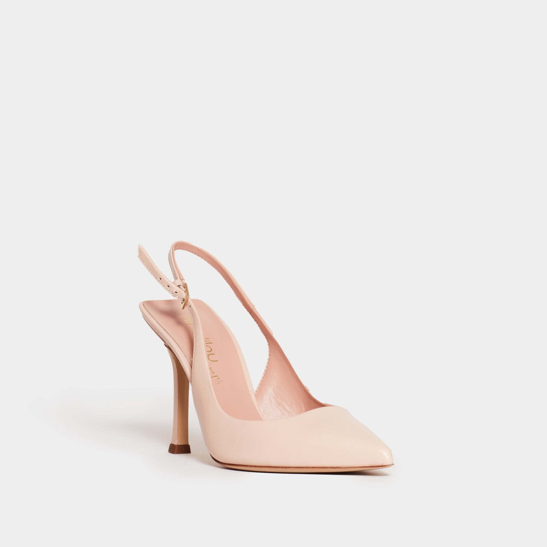 Ninalilou 90Mm Heel Powder Leather Slingback