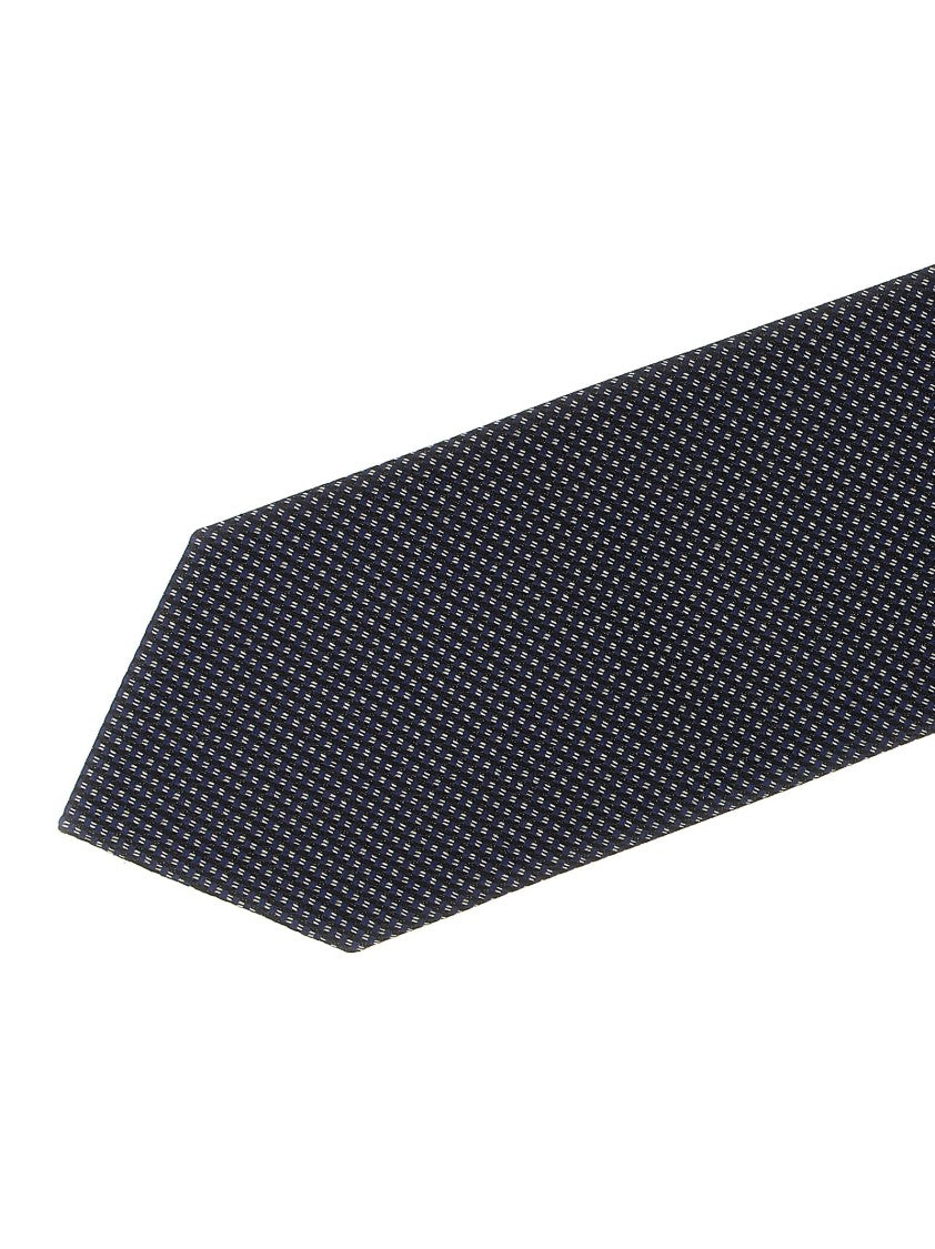 Tom Ford Textured Mulberry Silk Satin Tie With Subtle Dots