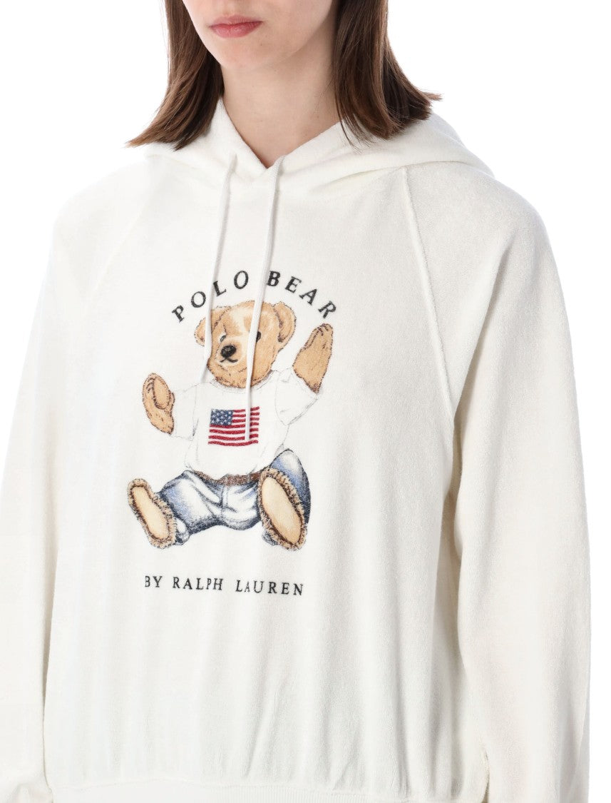 Polo Ralph Lauren Hoodie Spugna Bear White Hoodie