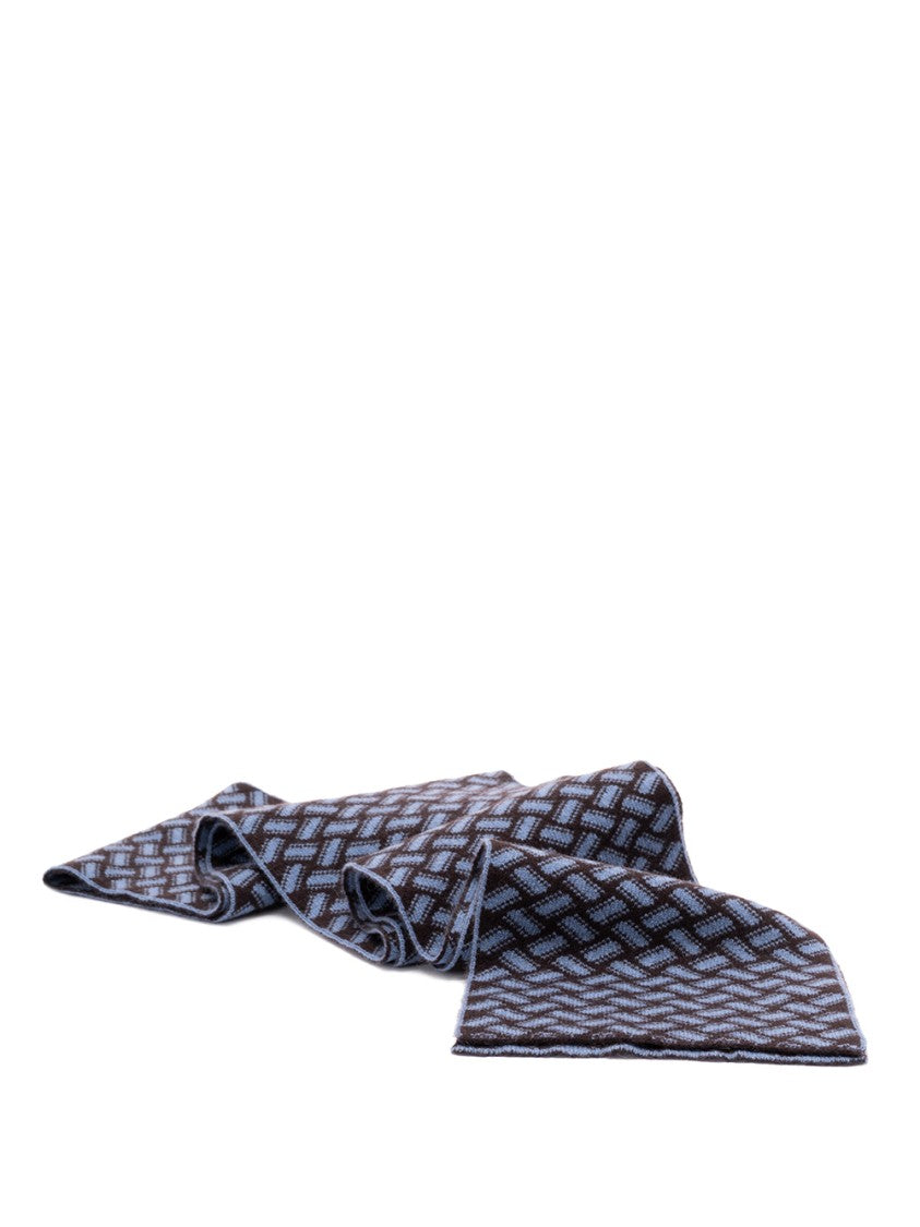 Drumohr Geometric-Pattern Cashmere Scarf