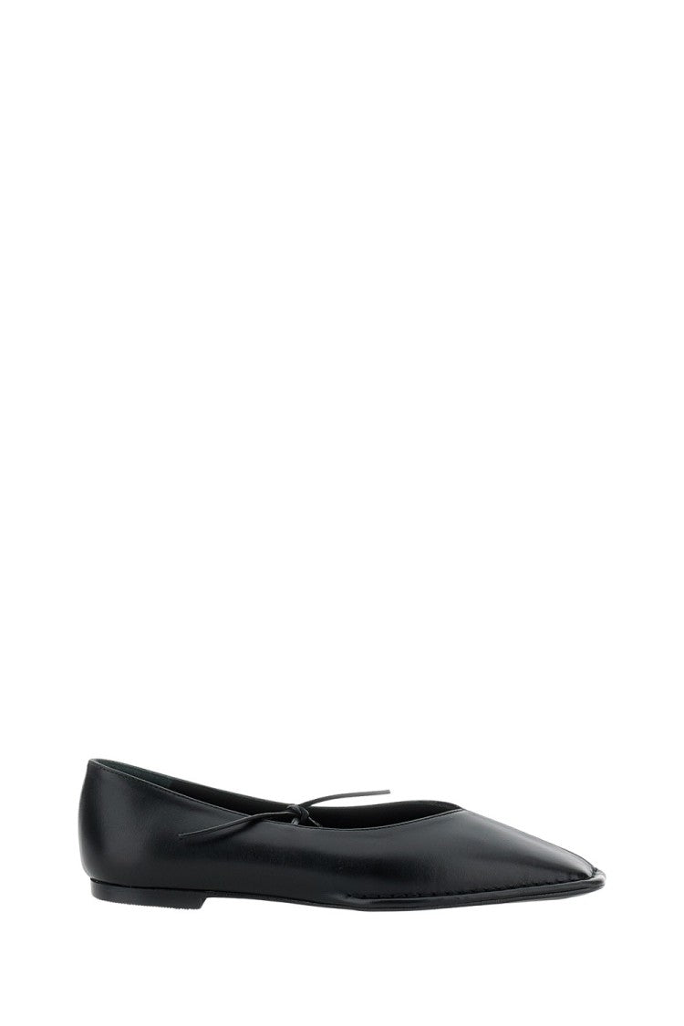 Alohas Sway Black Leather Ballet Flats