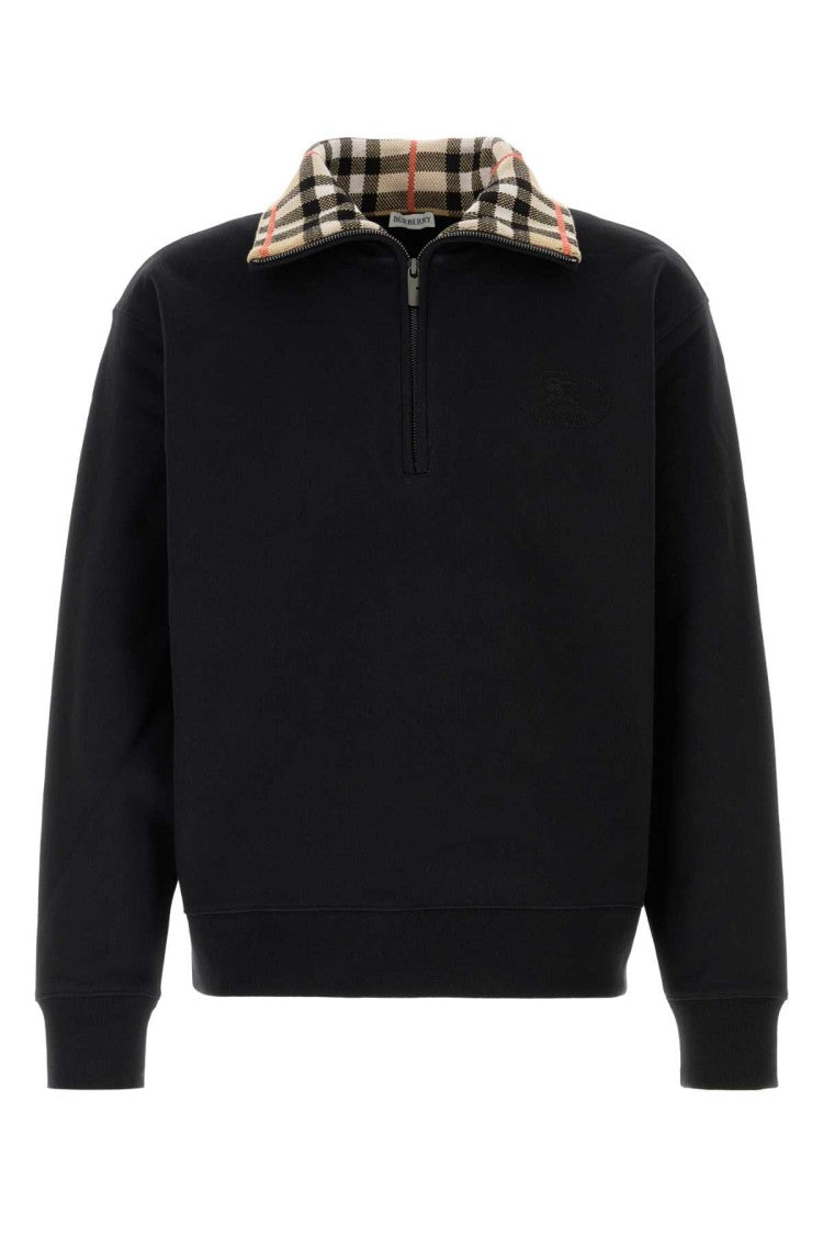 Burberry Black Cotton Polo Shirt