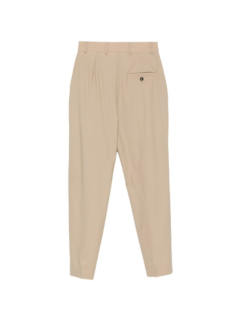 Moschino Tailored Beige Trousers With Concealed Fastening And Precise Detailing