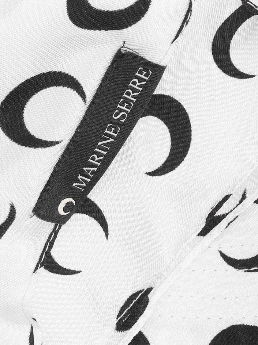 Marine Serre White Minimalist Hat With Rounded Crown And Wide Brim