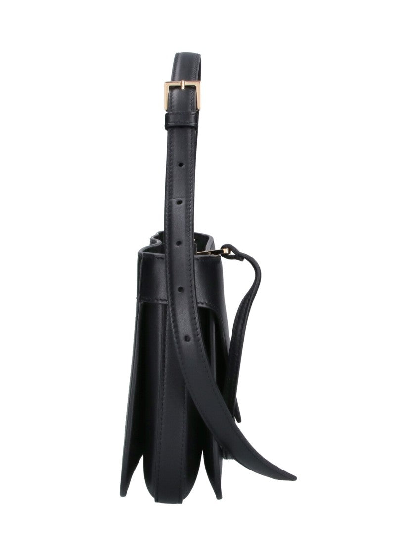 Ferragamo Black Cara Xs Calf Leather Shoulder Bag
