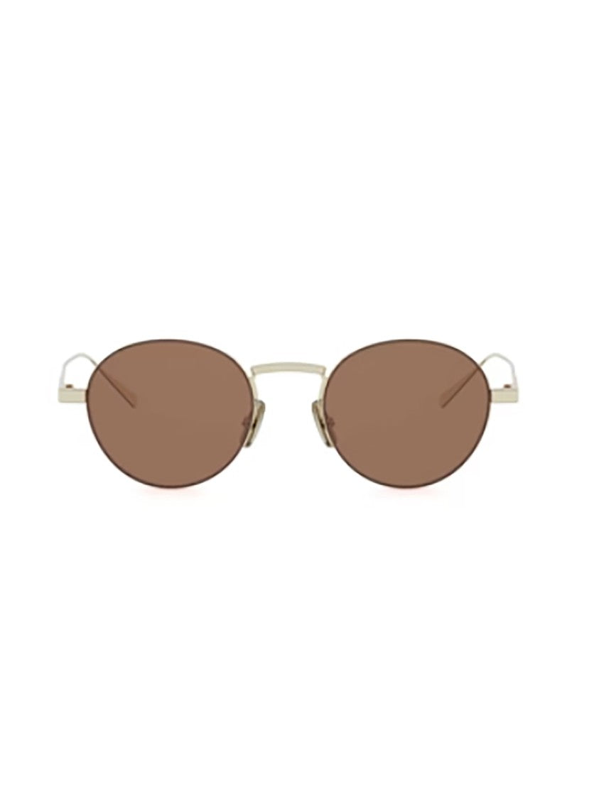 Celine Gold Cl40346u Oval-Shaped Brown Sunglasses