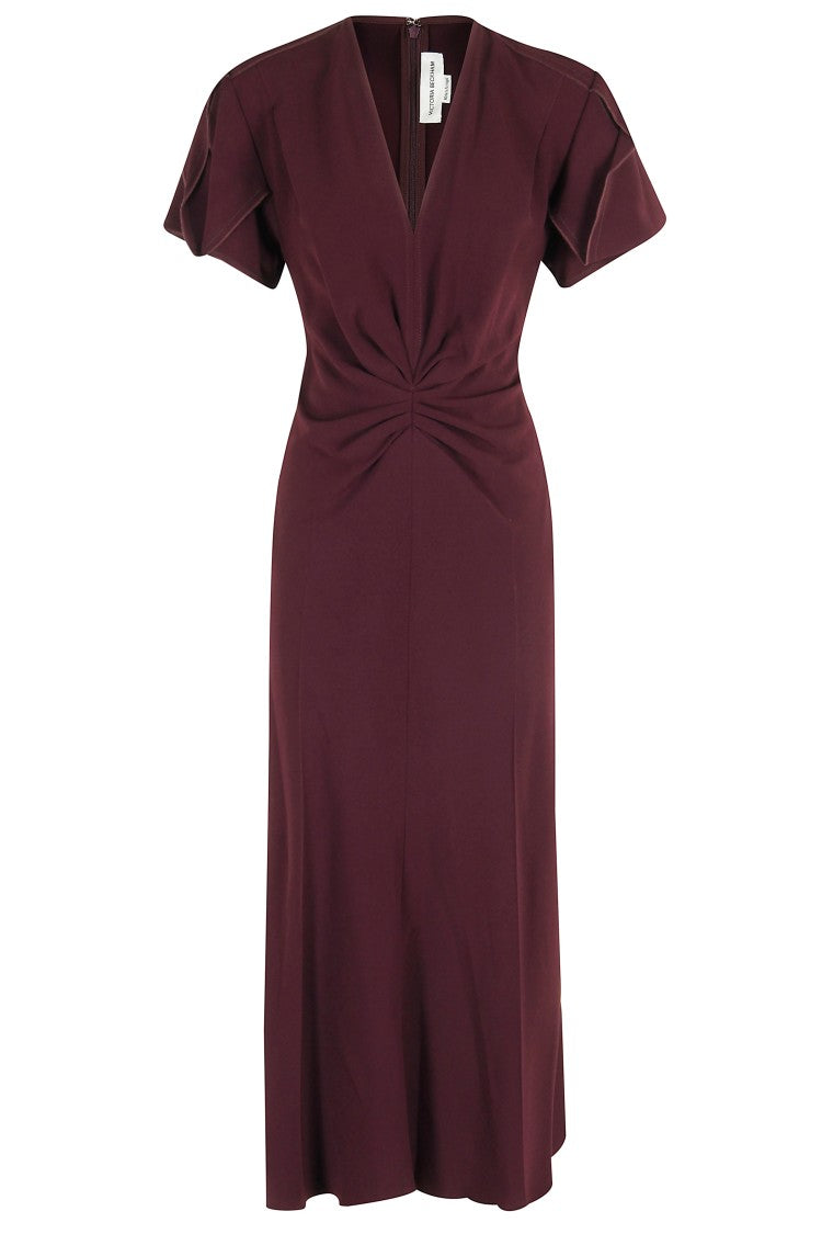 Victoria Beckham V-Neck Midi Dress