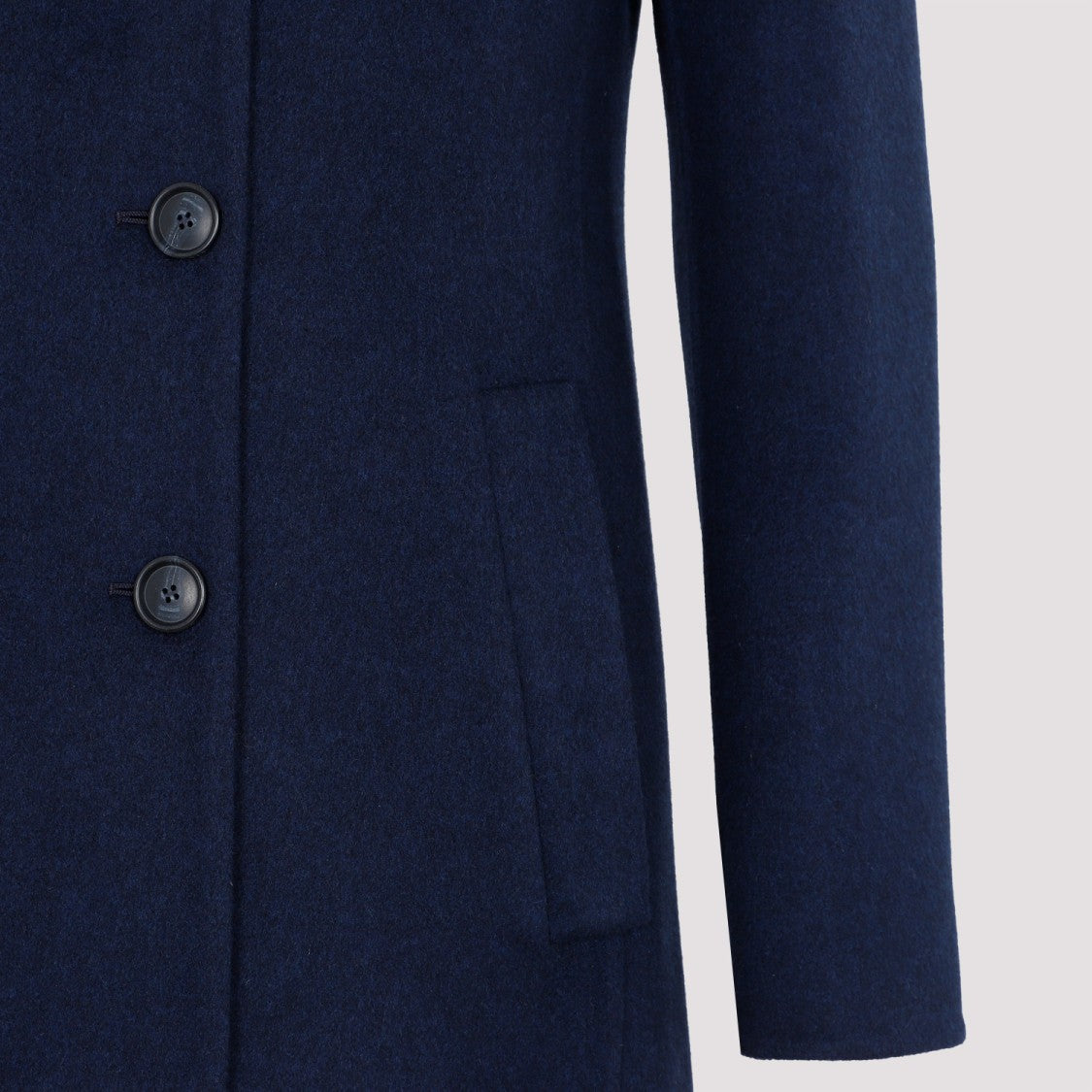 Akris Denim Blue Faby Cashmere Coat
