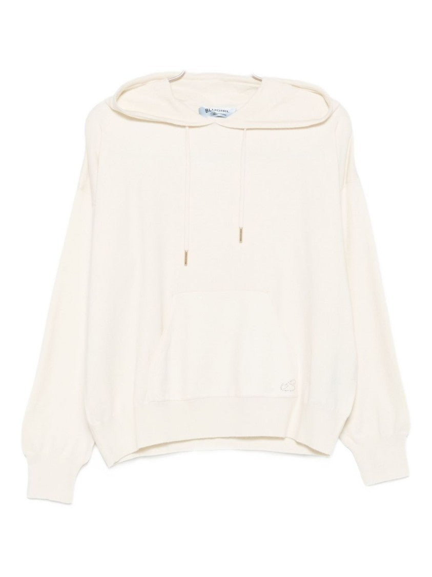 Blugirl Relaxed Fit Hooded Sweatshirt With Ribbed Details