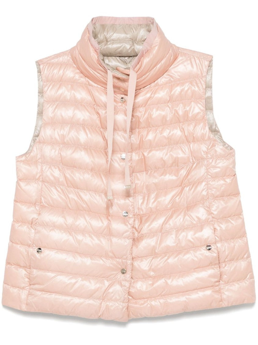 Herno Quilted Black Jacket With High Collar