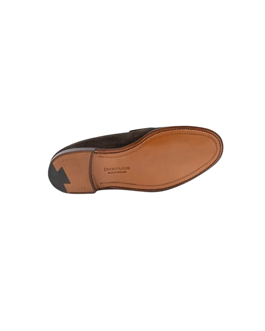 Crockett & Jones Suede Loafers With Penny Strap
