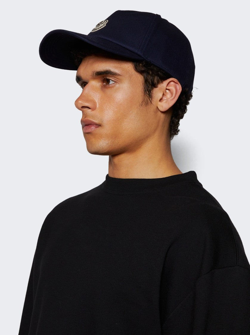 Moncler Dual Logo Blue Night Baseball Cap