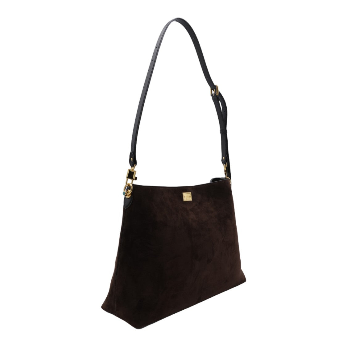 Dolce & Gabbana Rectangular Dark Suede Shoulder Bag
