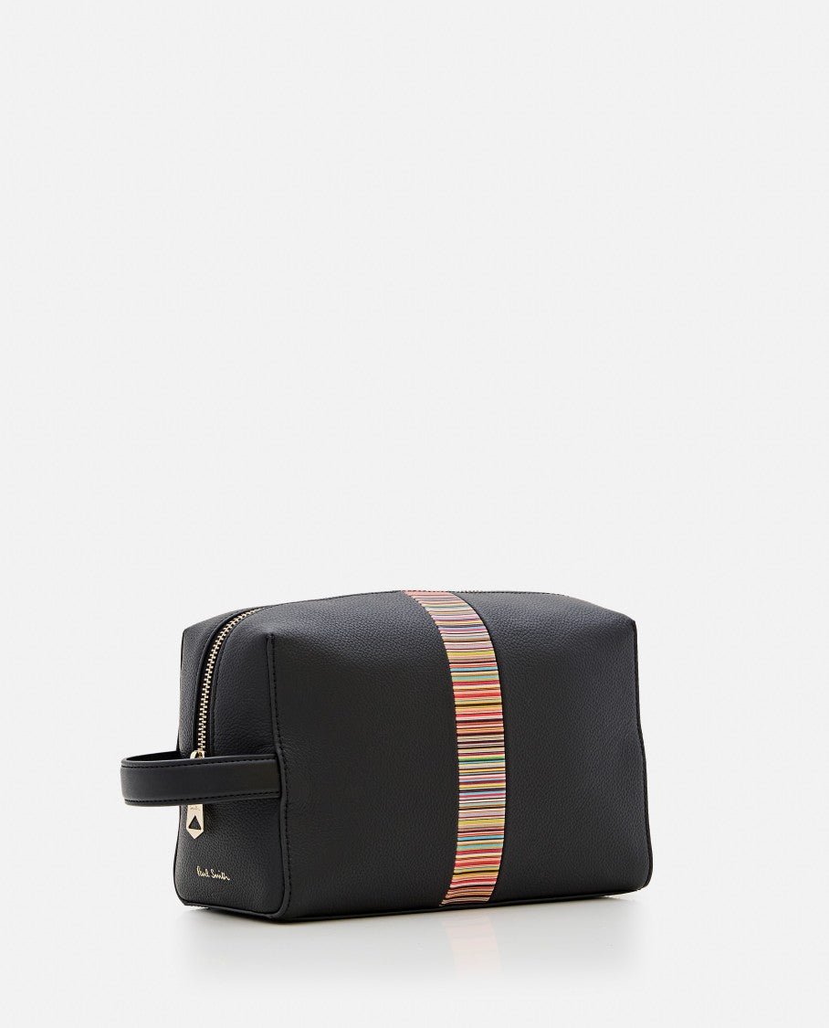 Paul Smith Black Grained Leather Beauty Case