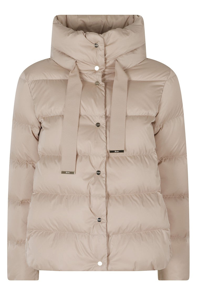 Herno Chantilly Hooded Grosgrain Ribbon Polyester Down Jacket