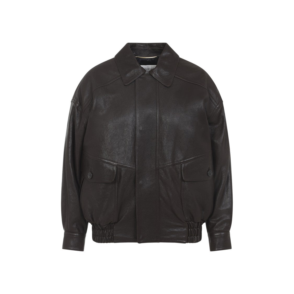 Saint Laurent Lamb Leather Jacket With Classic Collar