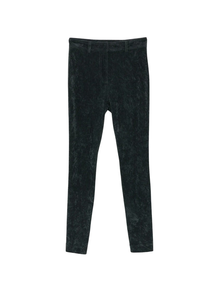 Alberta Ferretti Textured Mid-Rise Tapered Formal Pants