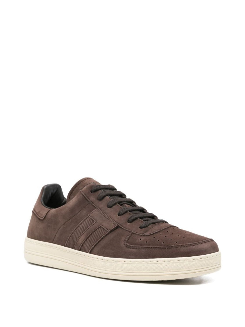 Tom Ford Low-Top Sneakers With Dark Brown Upper