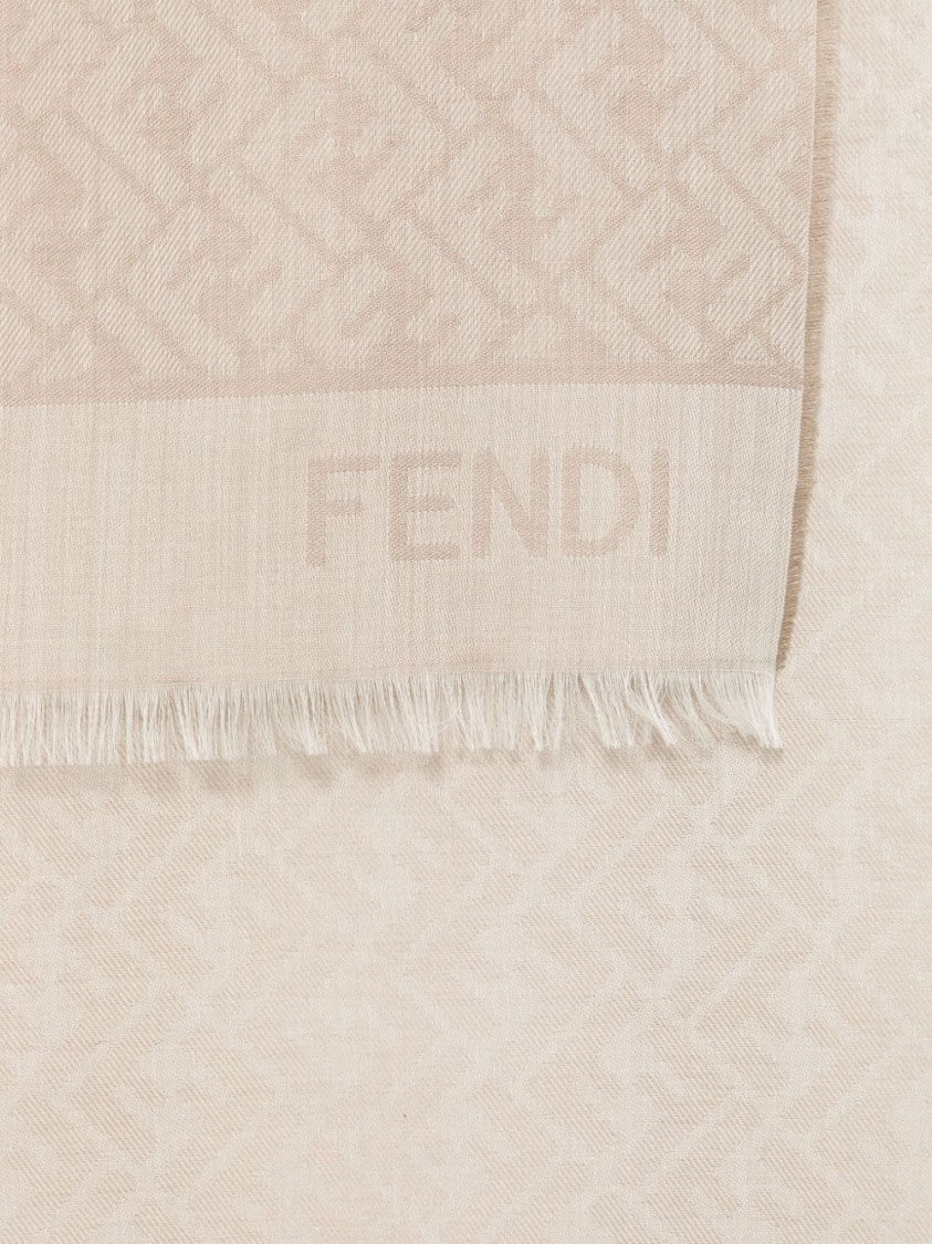 Fendi Dove Grey Cashmere-Silk Veil Scarf