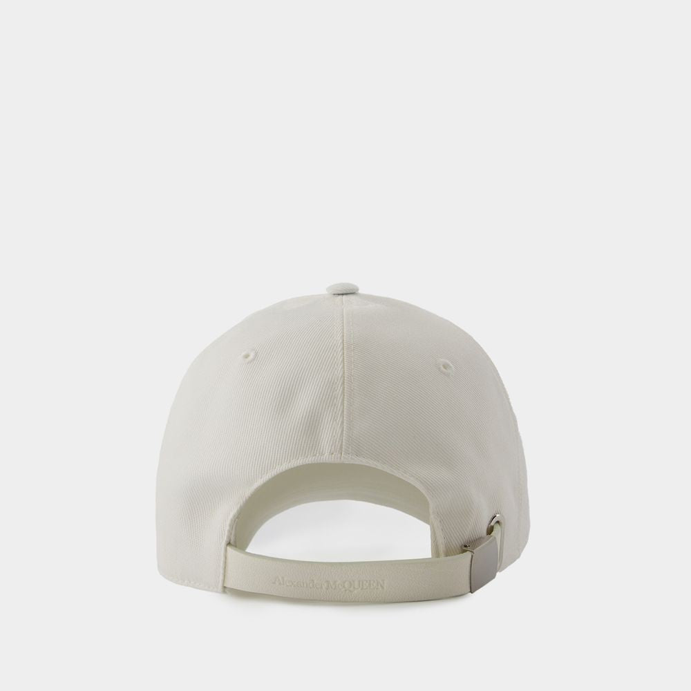 Alexander Mcqueen Classic Logo Bic Cap - Cotton - White