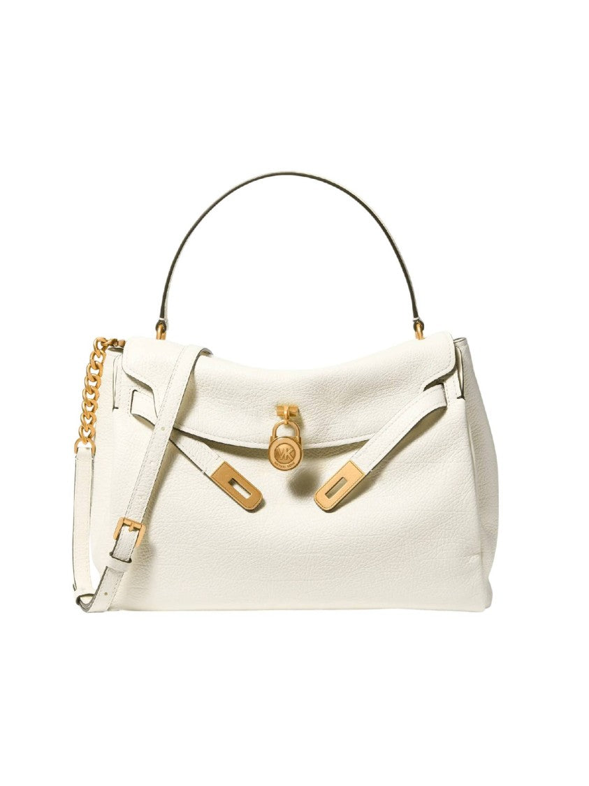 Michael Kors Large Flap Structured Leather Satchel