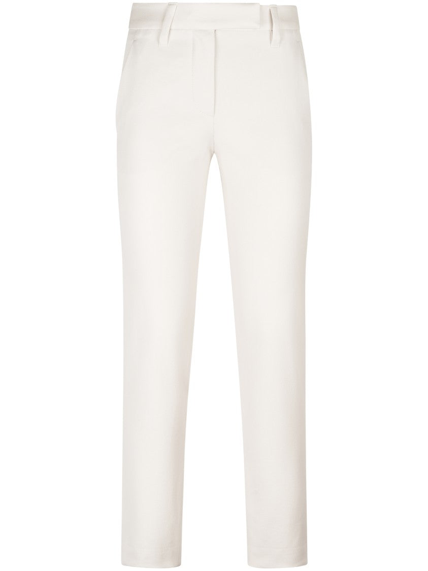 Brunello Cucinelli Cropped Tailored Trousers With Minimalist Design