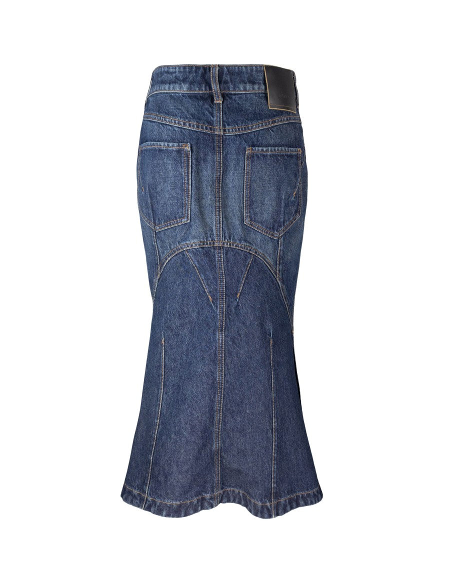 Sportmax Mermaid Denim Skirt – Blue