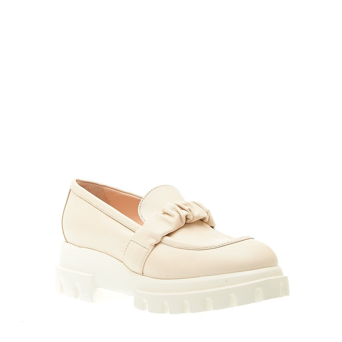 Agl Cream Moccasin With Rubber Sole