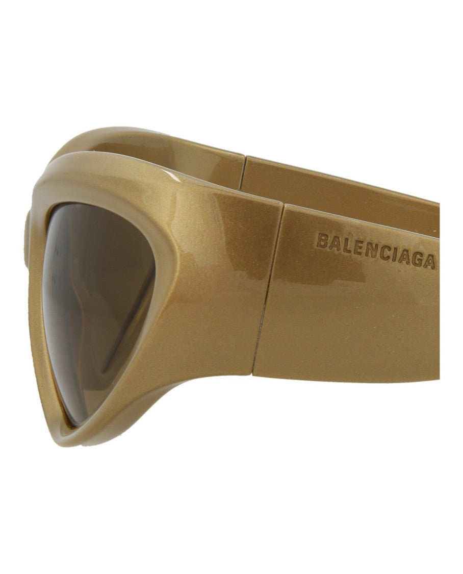 Balenciaga Shield-Frame Bio Injection Sunglasses With Saddle Nose Bridge