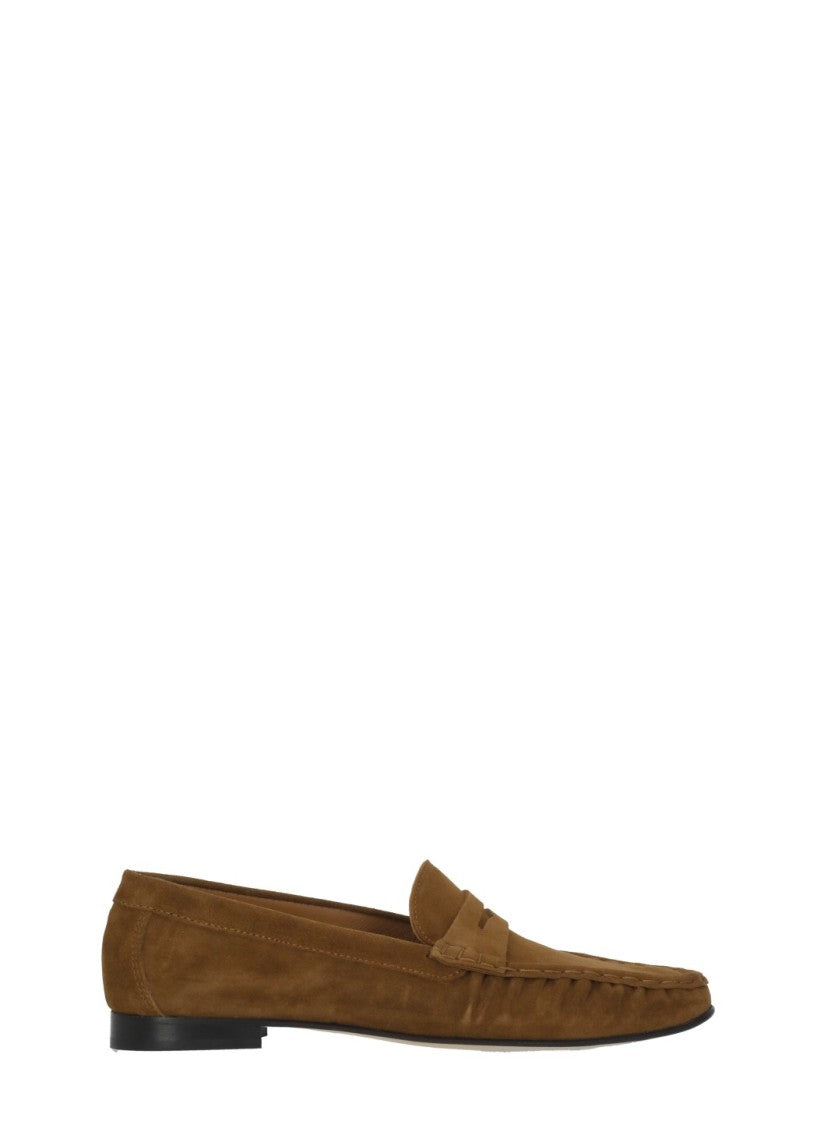Poeve Brown Mask Suede Loafers
