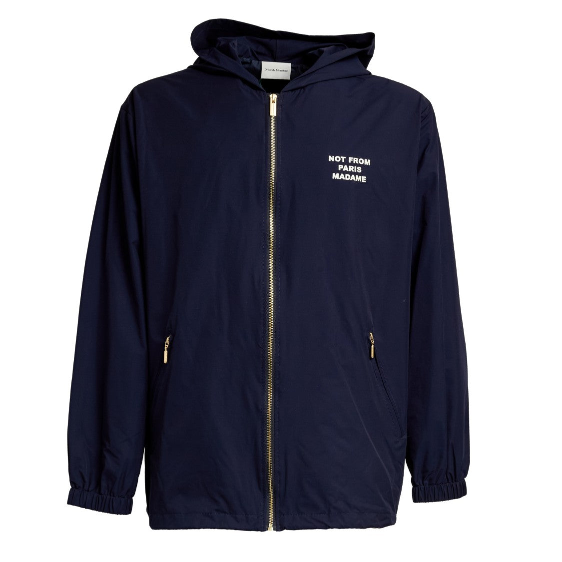 Drôle De Monsieur Oversized Navy Jacket Statement Print