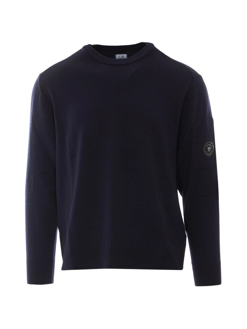 C.P. Company Blue Lens Boxy Crewneck Sweater