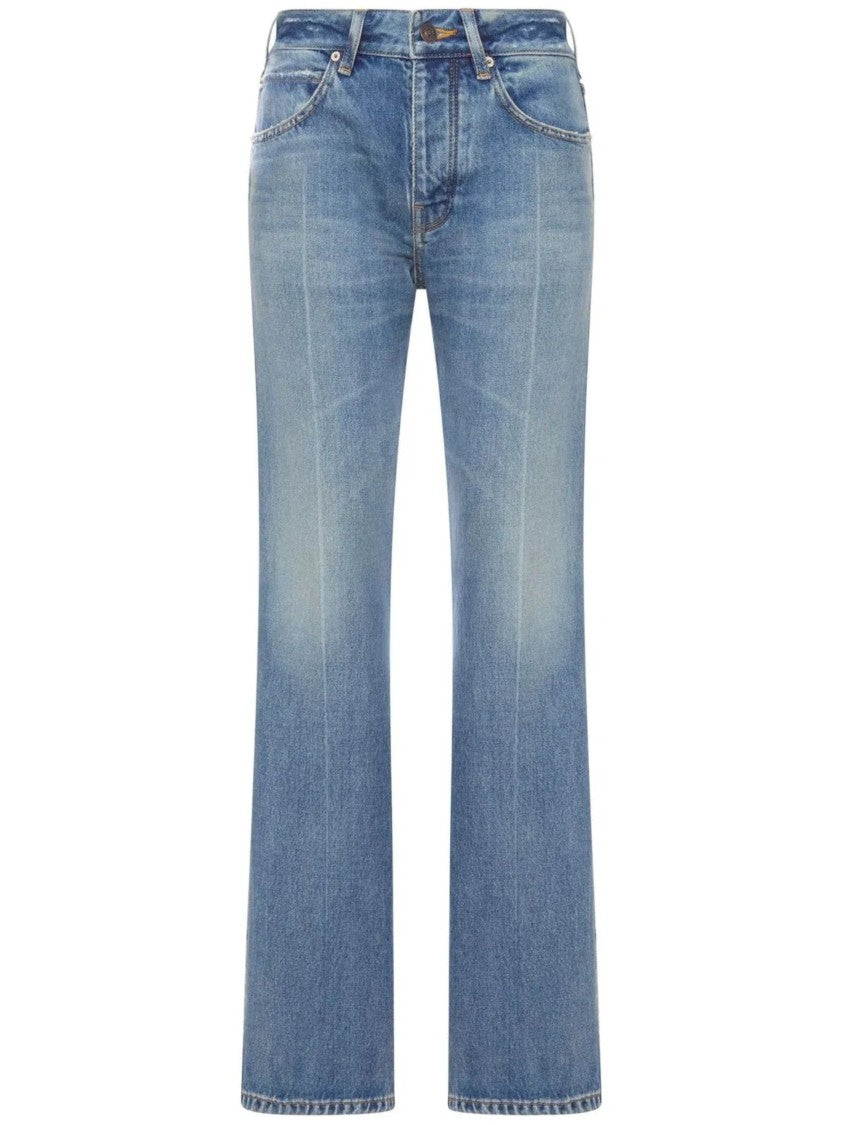Balenciaga Straight Slim Leg Jeans With Classic Five-Pocket Design