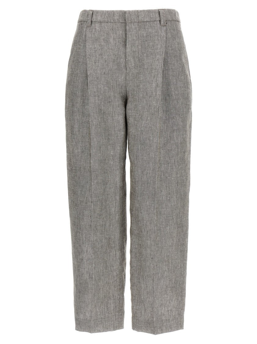 Brunello Cucinelli Straight-Leg Trousers With Stretched Pleat