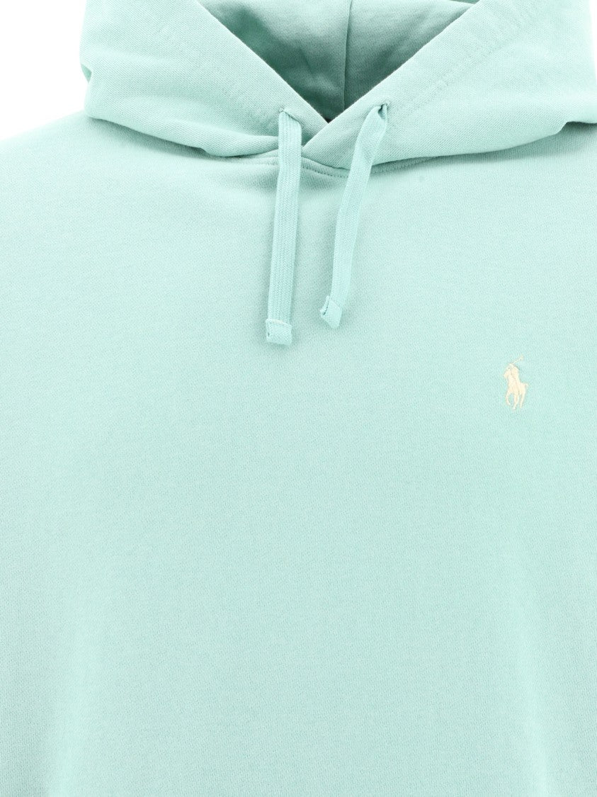 Polo Ralph Lauren Light Blue Hoodie With Drawstring