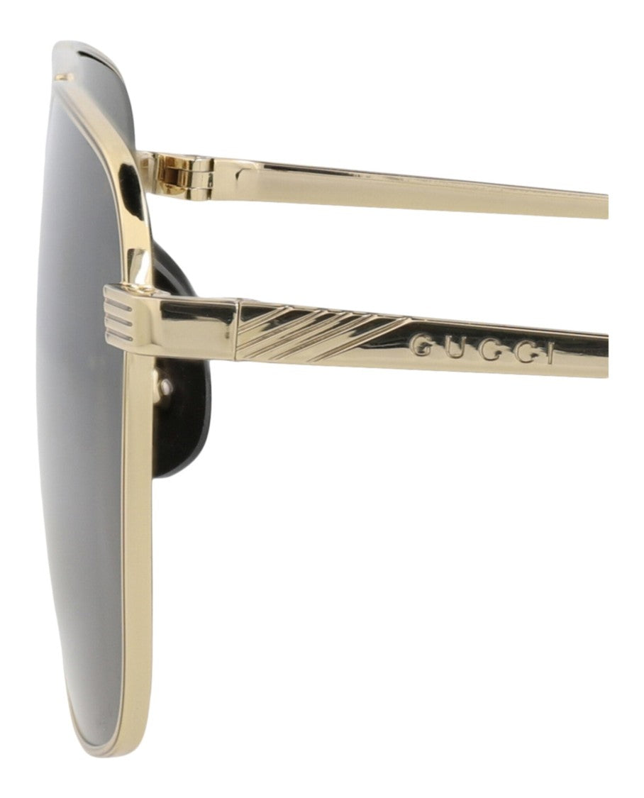 Gucci Aviator-Style Metal Sunglasses