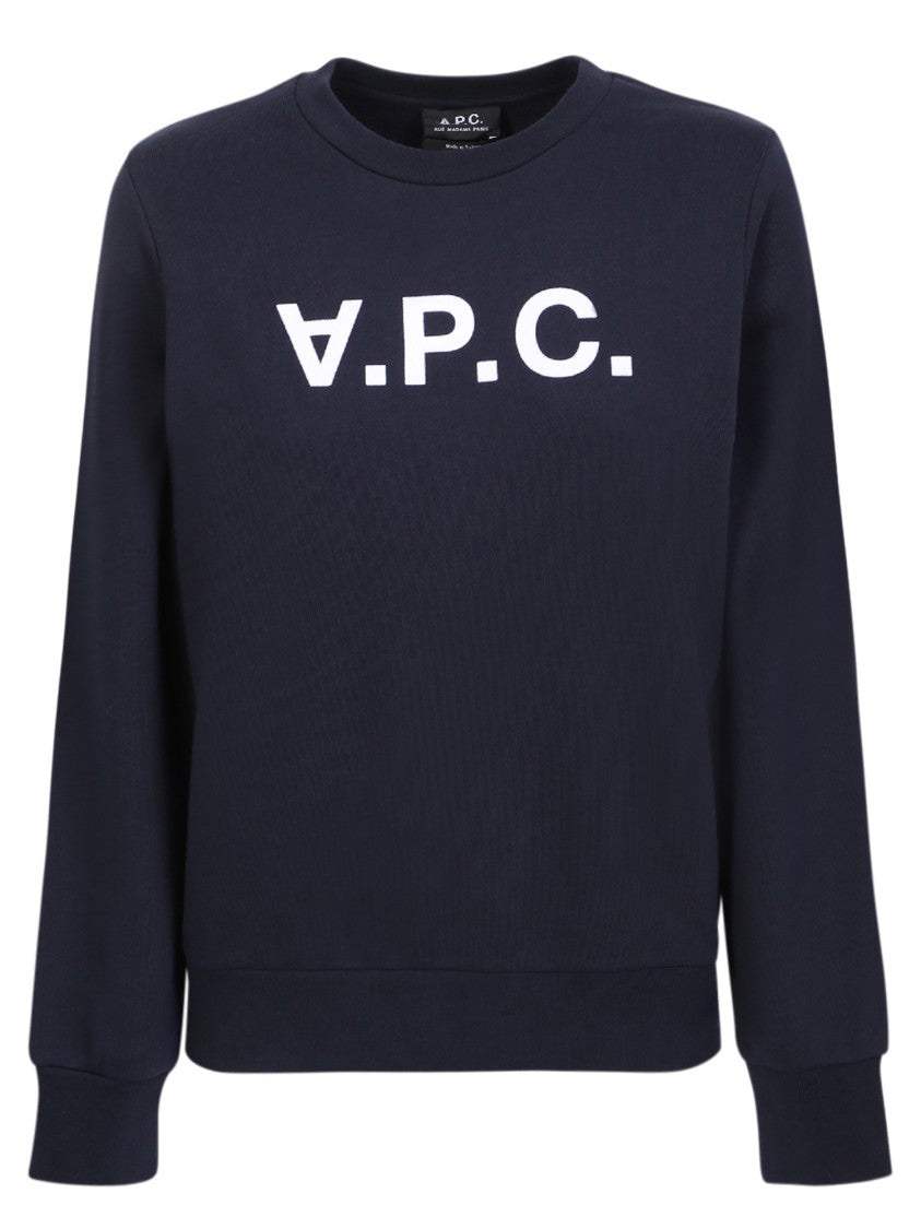 A.P.C. Blue Pure Cotton Sweatshirts
