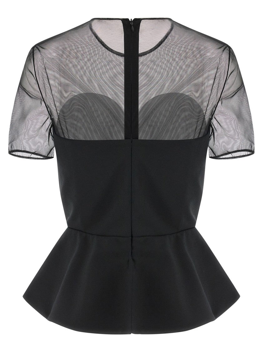 Nensi Dojaka 'Tailored Bustier With Sheer Neckline' Top
