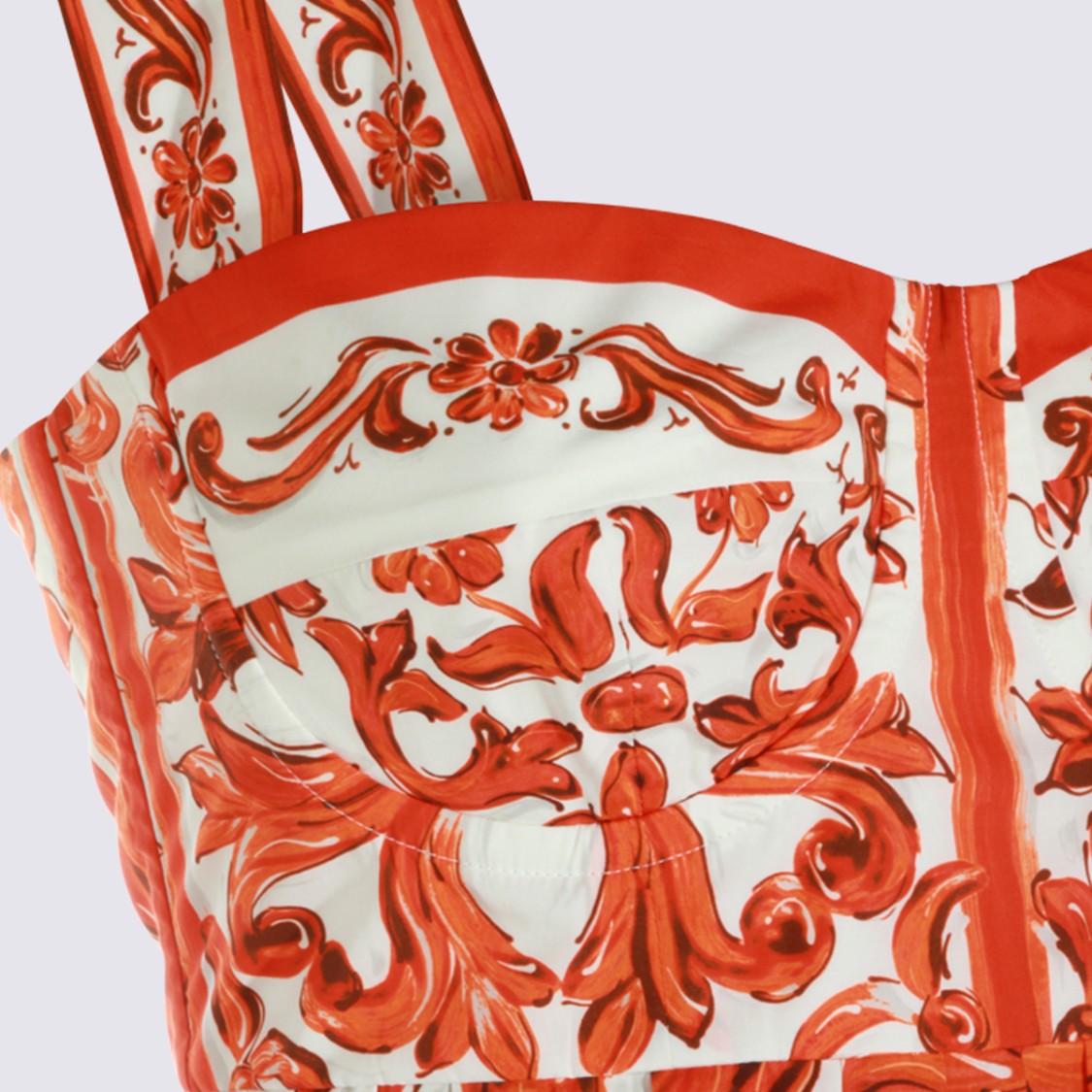 Dolce & Gabbana Fitted Mini Dress With Bold Baroque Floral Pattern