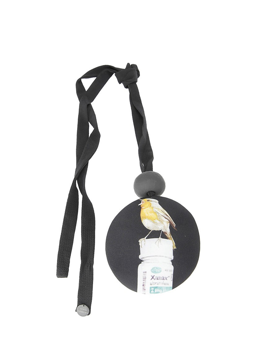 Maria Calderara Fabric Necklace With Pendant