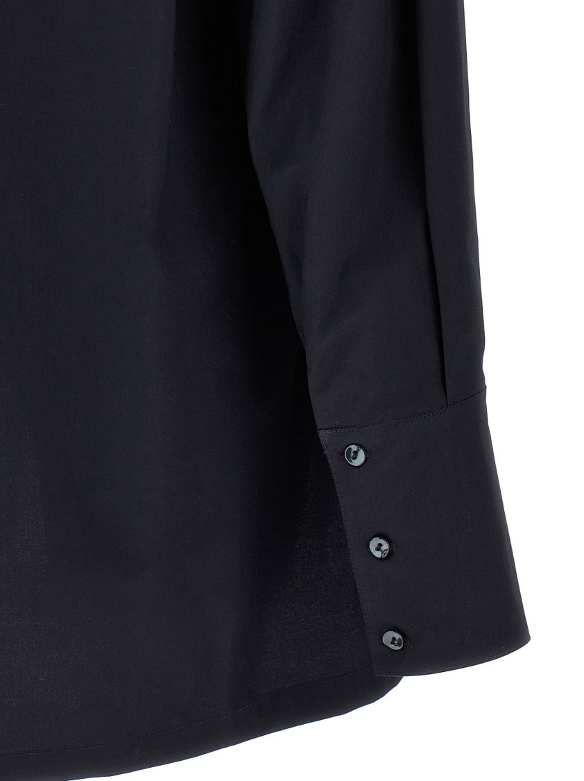 Di.La3 Pari' Oversized Dark Blue Cotton Shirt