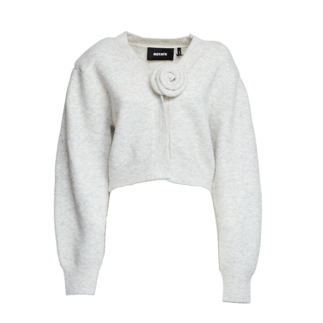 Rotate Florina Knit Cardigan With Puff Sleeves