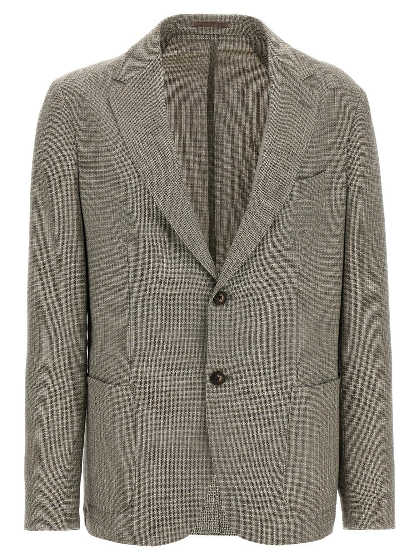 Pal Zileri Tailored Wool Blend Single-Breasted Blazer