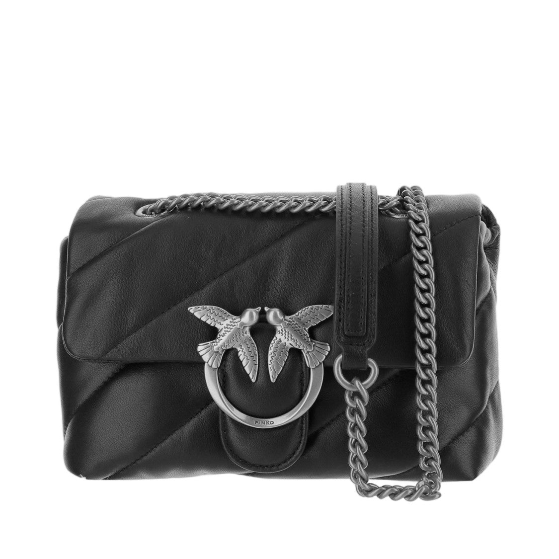 Pinko Quilted Nappa Leather Love Mini Puff Shoulder Bag