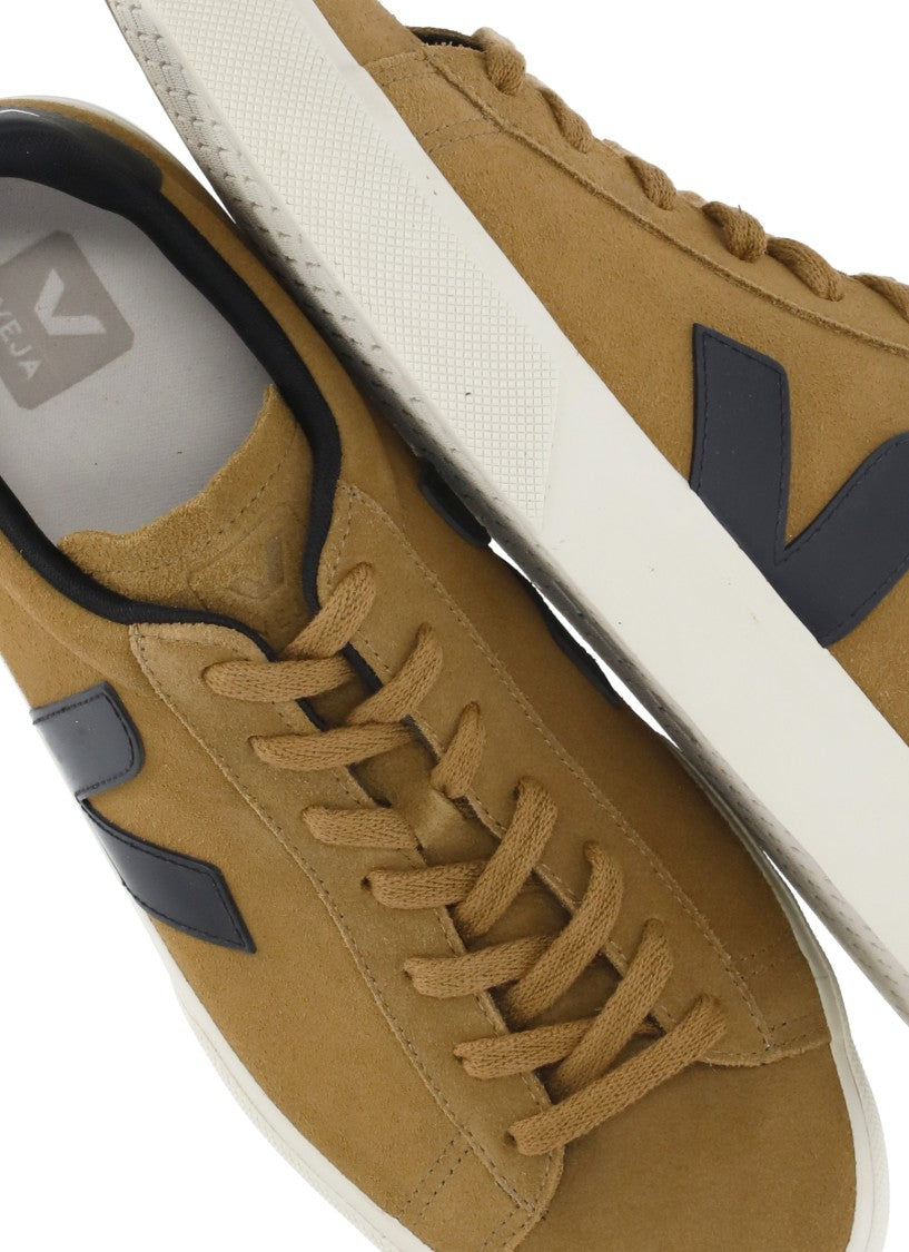 Veja Brown Suede Iconic Black Accent Sneakers